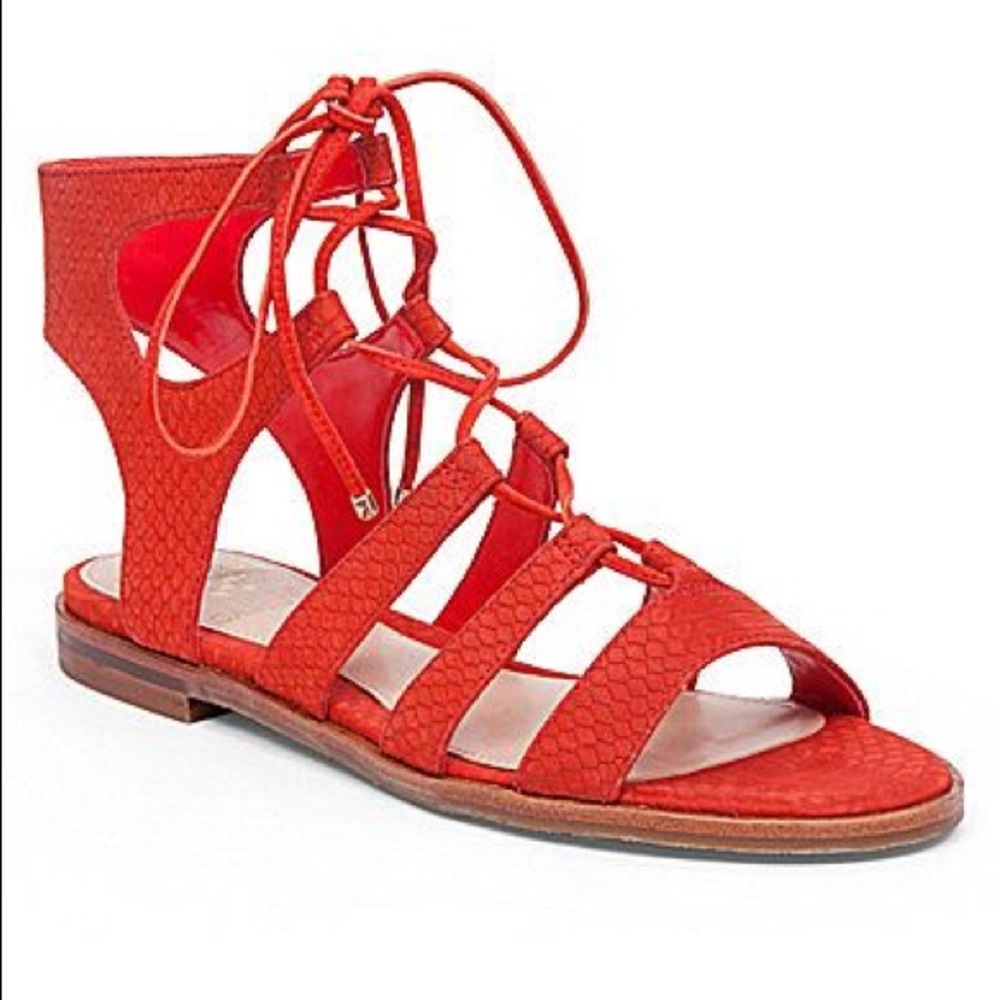 Vince Camuto Red Orange Gladiator Sandal - Picture 1 of 5